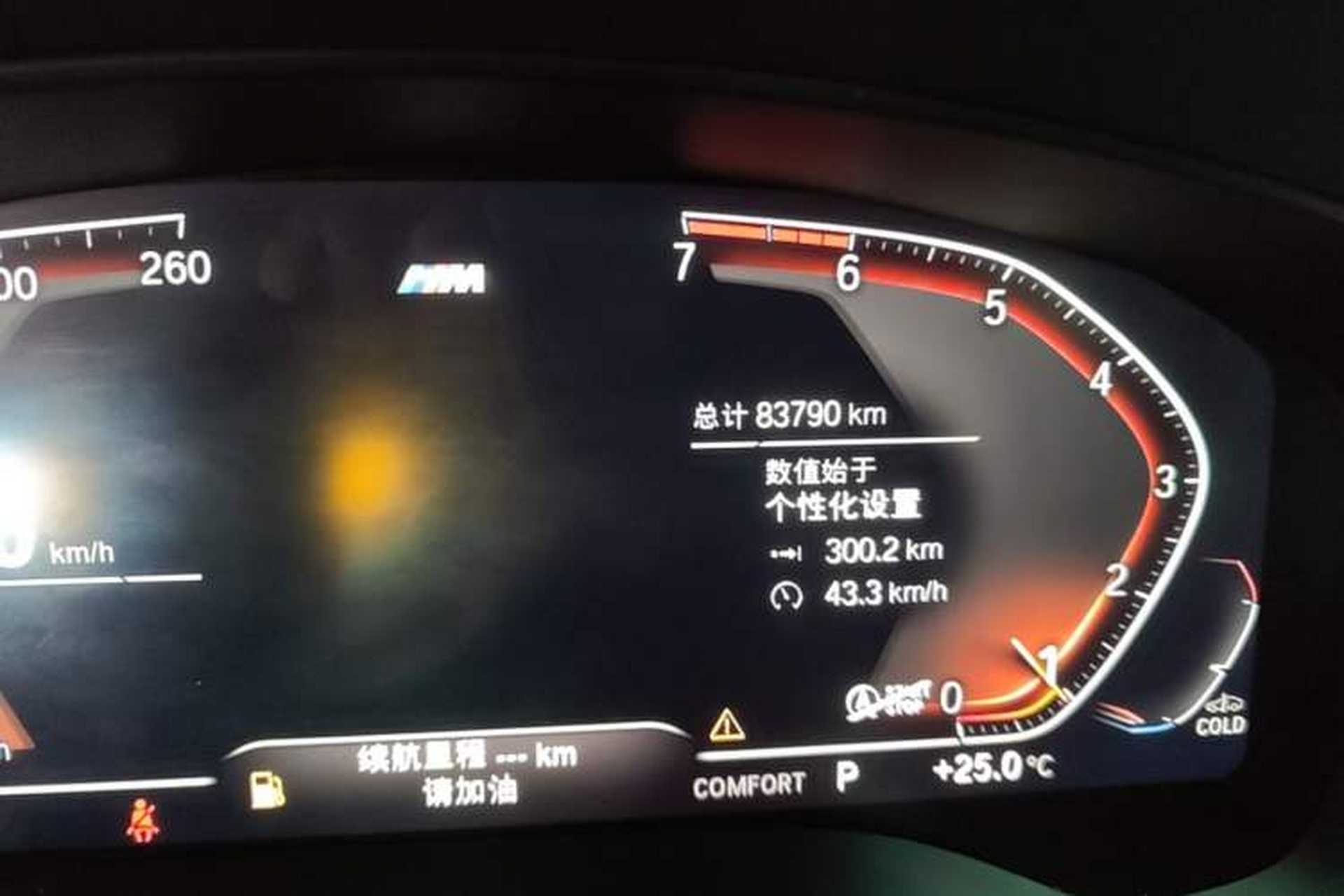 Used BMW 5 Series 2020 530i M Sport Package Odometer Close Up