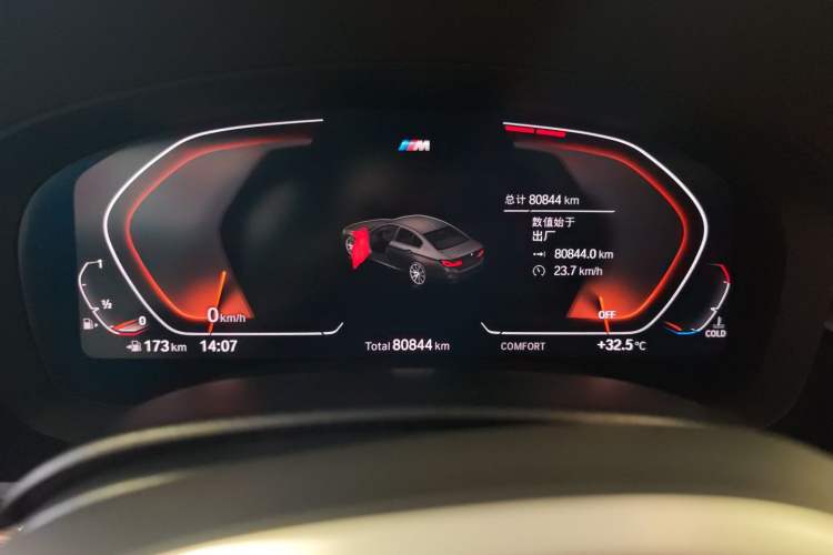 Used BMW 5 Series 2020 525Li M Sport Package Odometer Close Up