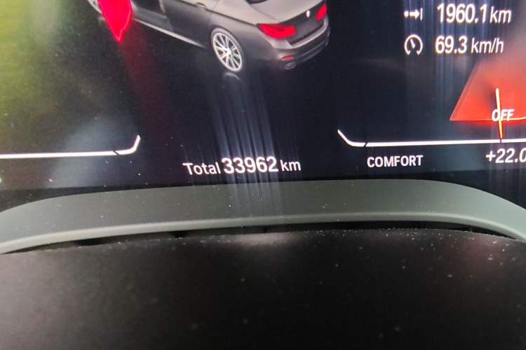 Used BMW 5 Series 2020 530Li Luxury Edition M Sport Package Odometer Close Up