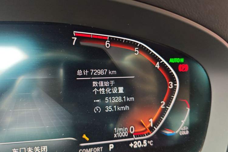 Used BMW 5 Series 2020 530Li Leading Model M Sport Package Odometer Close Up