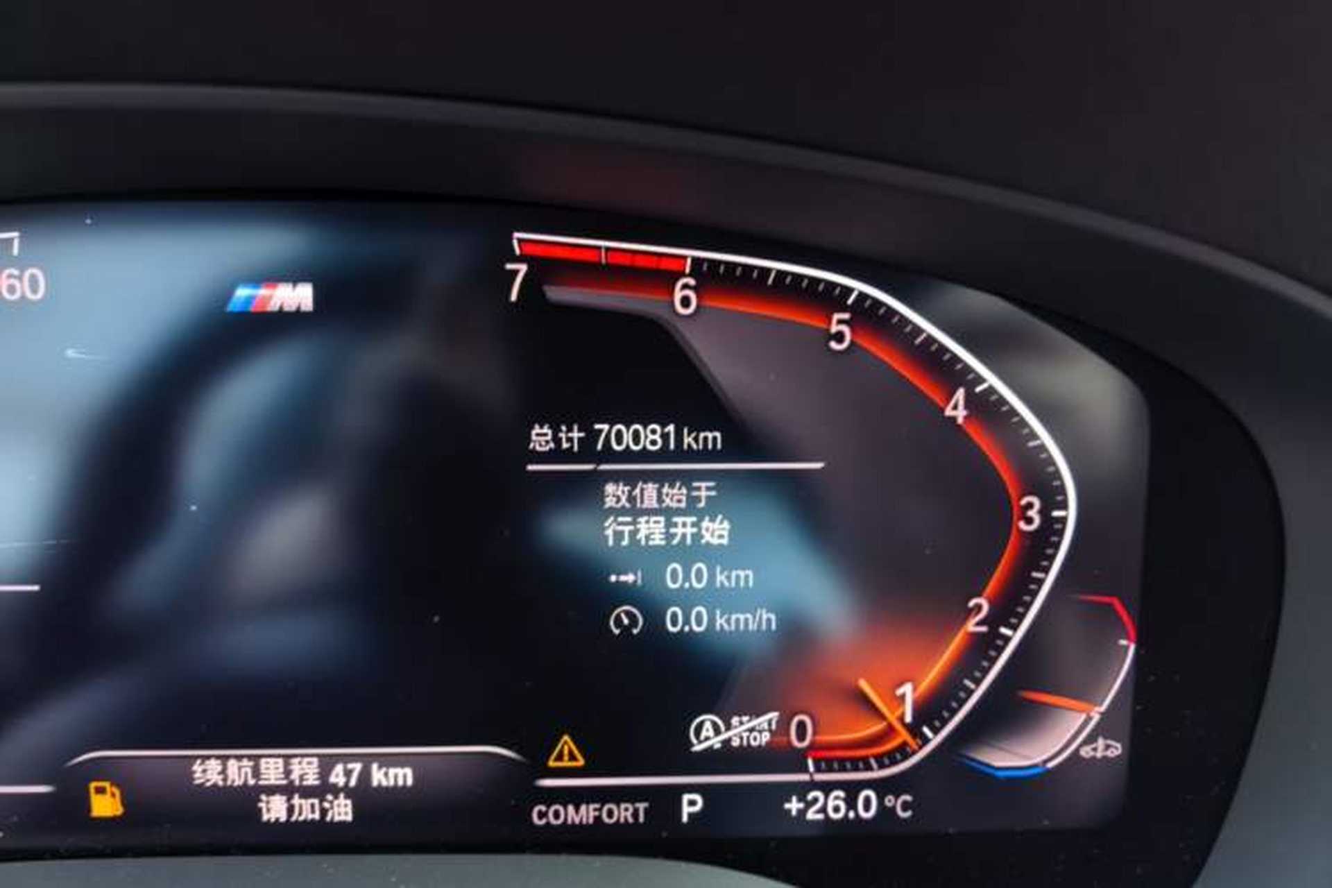 Used BMW 5 Series 2020 530Li Leading Model M Sport Package Odometer Close Up