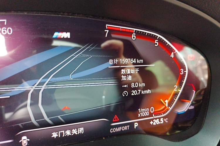 Used BMW 5 Series 2020 530Li Leading Model M Sport Package Odometer Close Up
