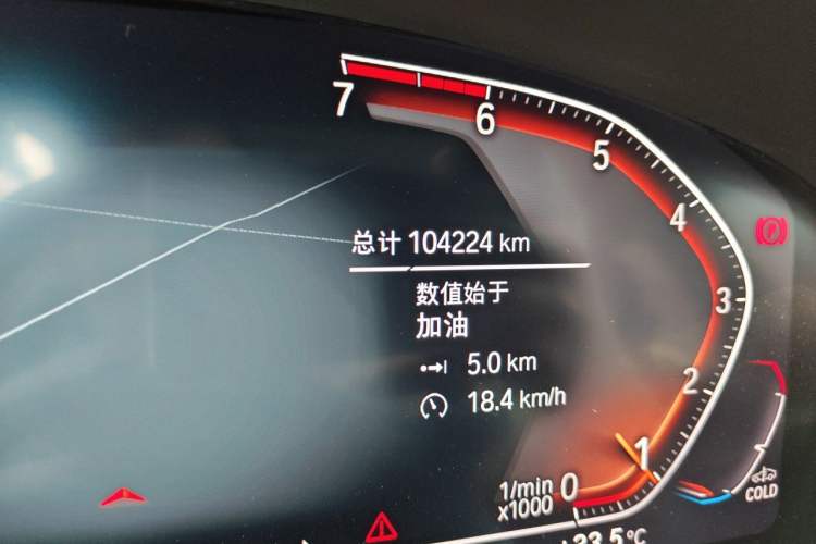Used BMW 5 Series 2020 525Li Luxury Package Odometer Close Up
