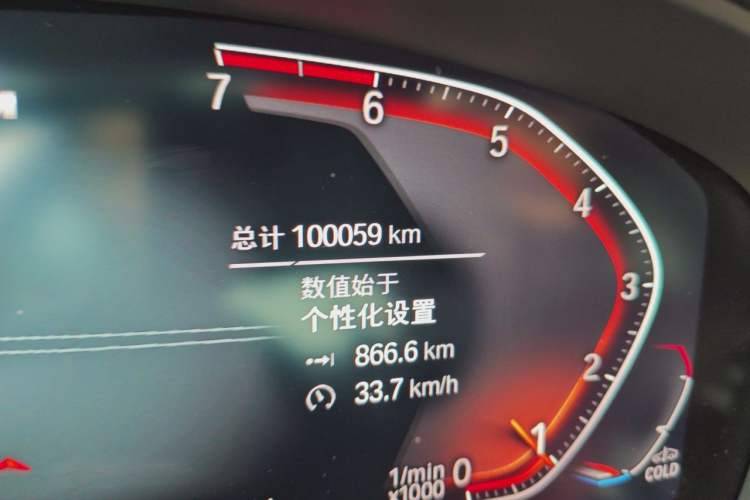 Used BMW 5 Series 2020 530Li Leading Model M Sport Package Odometer Close Up