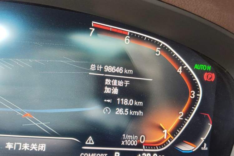 Used BMW 5 Series 2020 530Li Luxury Edition Premium Package Odometer Close Up