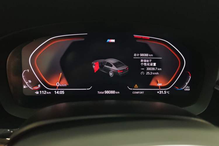 Used BMW 5 Series 2020 530Li Leading Model M Sport Package Odometer Close Up