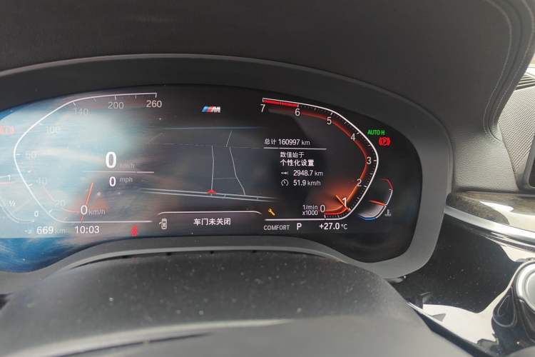 Used BMW 5 Series 2020 530Li Luxury Edition M Sport Package Odometer Close Up