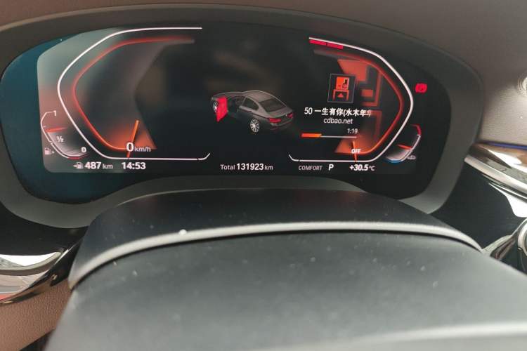 Used BMW 5 Series 2020 525Li Luxury Package Odometer Close Up