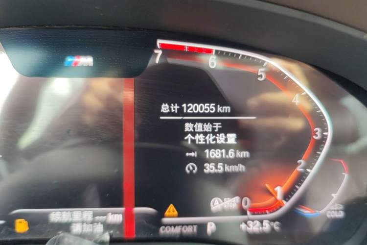 Used BMW 5 Series 2020 525Li M Sport Package Odometer Close Up