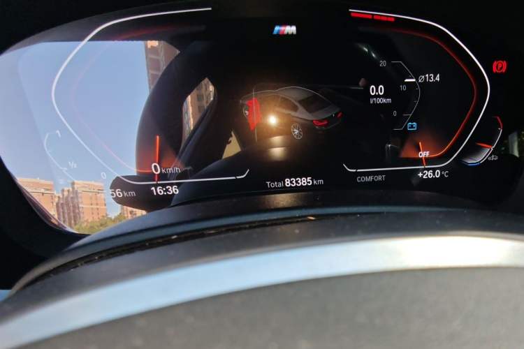 Used BMW 5 Series 2020 530Li Leading Model M Sport Package Odometer Close Up