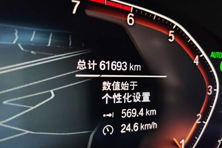 Used BMW 5 Series 2020 525Li M Sport Package Odometer Close Up