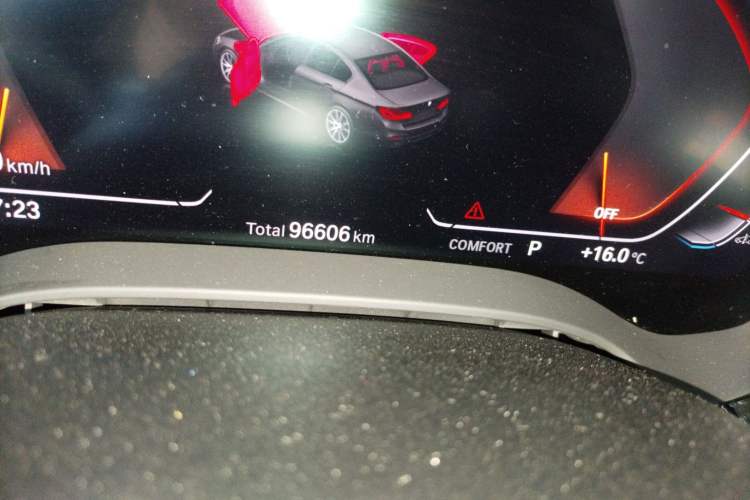 Used BMW 5 Series 2020 525Li M Sport Package Odometer Close Up