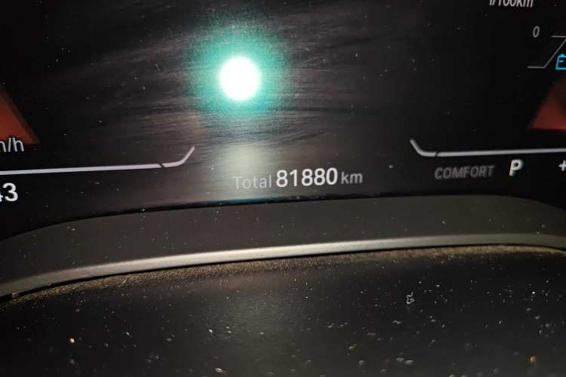 Used BMW 5 Series 2020 540i Sport Line M Sport Package Odometer Close Up