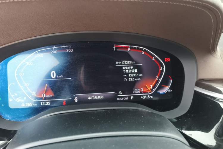 Used BMW 5 Series 2020 525Li Luxury Package Odometer Close Up