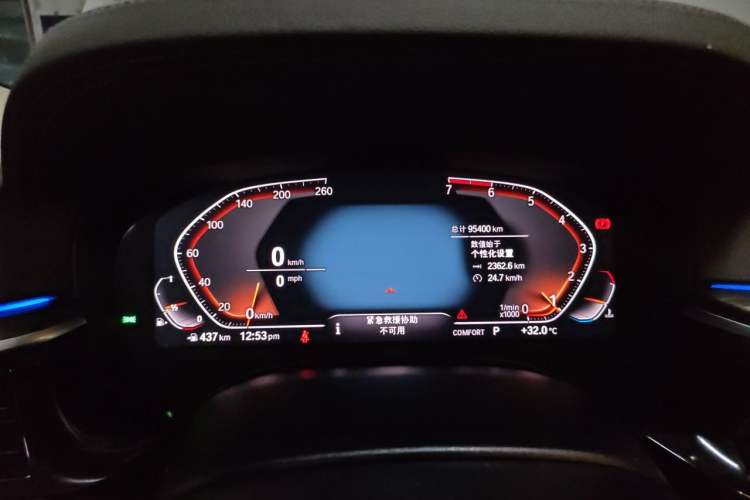 Used BMW 5 Series 2020 530Li Leading Edition Luxury Package Odometer Close Up