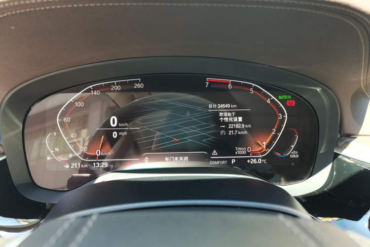 Used BMW 5 Series 2020 530Li xDrive Luxury Package Odometer Close Up