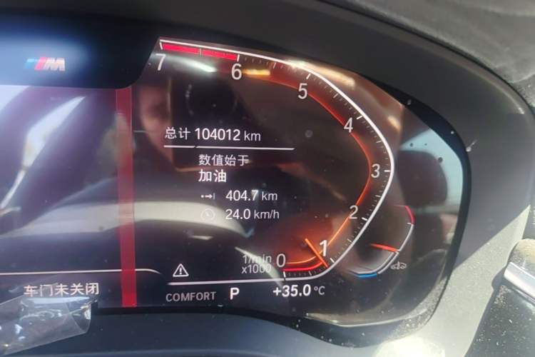 Used BMW 5 Series 2020 530Li Leading Model M Sport Package Odometer Close Up