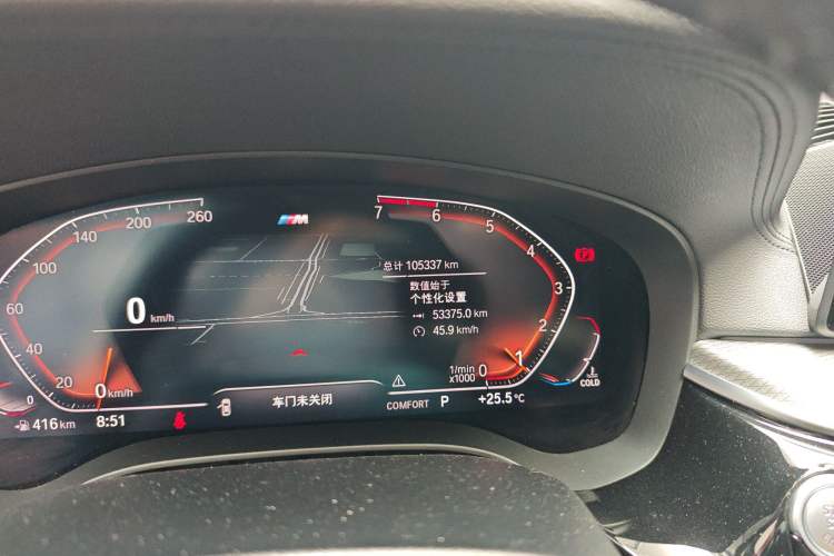 Used BMW 5 Series 2020 525i M Sport Package Odometer Close Up