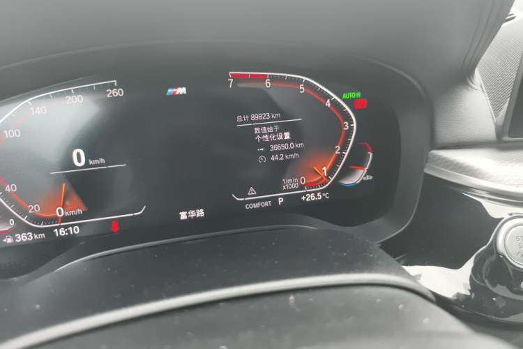 Used BMW 5 Series 2020 525i M Sport Package Odometer Close Up