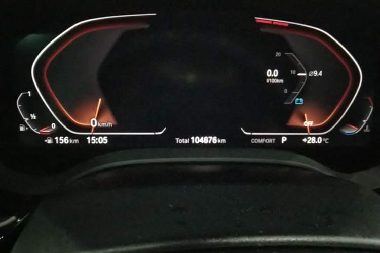 Used BMW 5 Series 2020 525Li Luxury Package Odometer Close Up