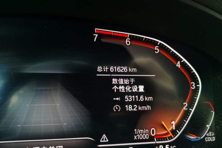 Used BMW 5 Series 2020 530i Sport Line M Sport Package Odometer Close Up