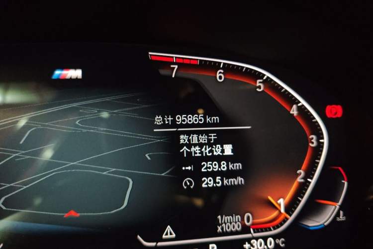 Used BMW 5 Series 2020 540i Sport Line M Sport Package Odometer Close Up