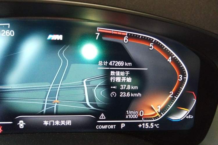 Used BMW 5 Series 2020 525i M Sport Package Odometer Close Up