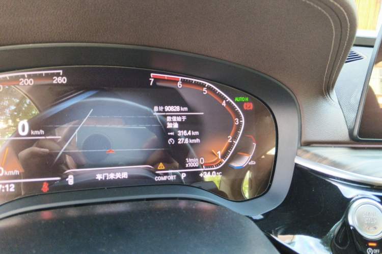 Used BMW 5 Series 2020 530Li xDrive Luxury Package Odometer Close Up