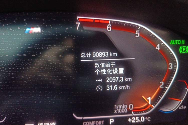 Used BMW 5 Series 2020 525Li M Sport Package Odometer Close Up