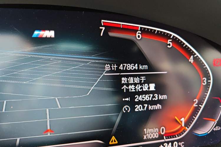 Used BMW 5 Series 2020 530Li Leading Model M Sport Package Odometer Close Up