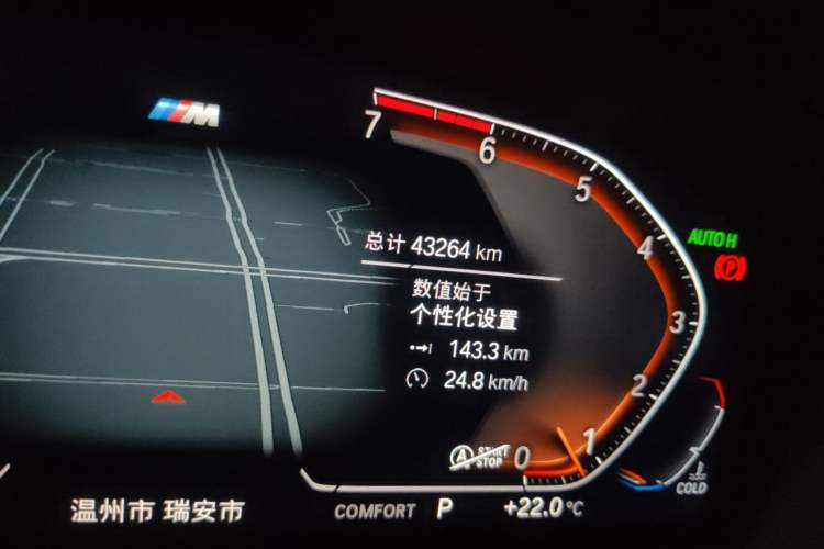 Used BMW 5 Series 2020 525Li M Sport Package Odometer Close Up