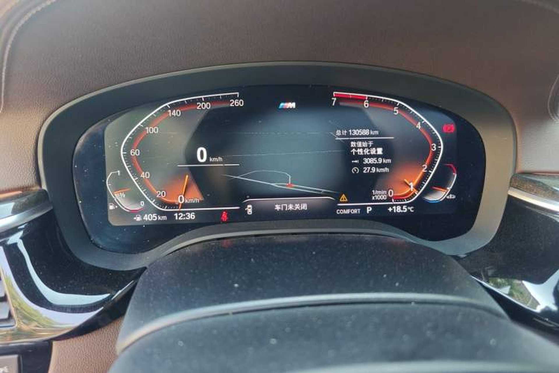 Used BMW 5 Series 2020 525Li M Sport Package Odometer Close Up
