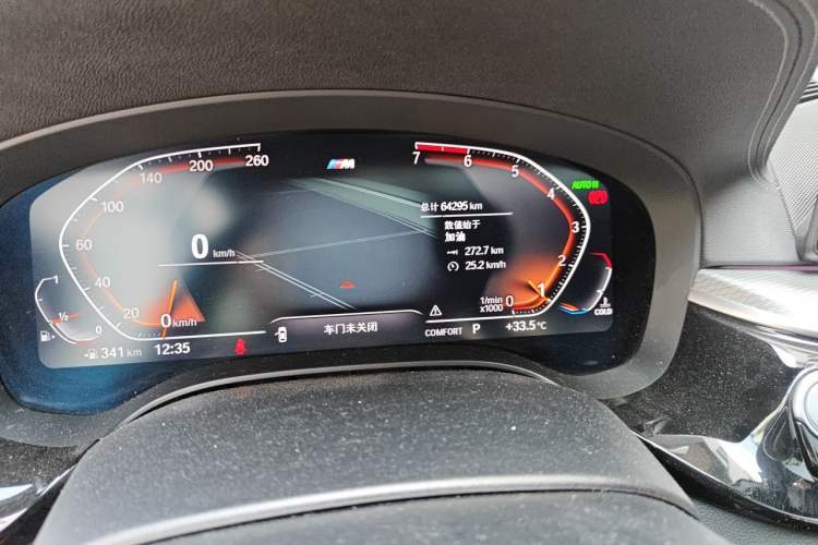 Used BMW 5 Series 2020 530Li Luxury Edition M Sport Package Odometer Close Up