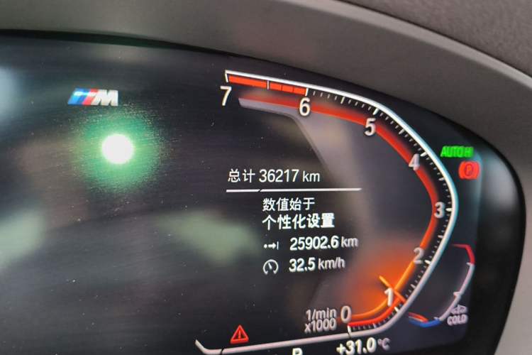 Used BMW 5 Series 2020 530Li Leading Model M Sport Package Odometer Close Up