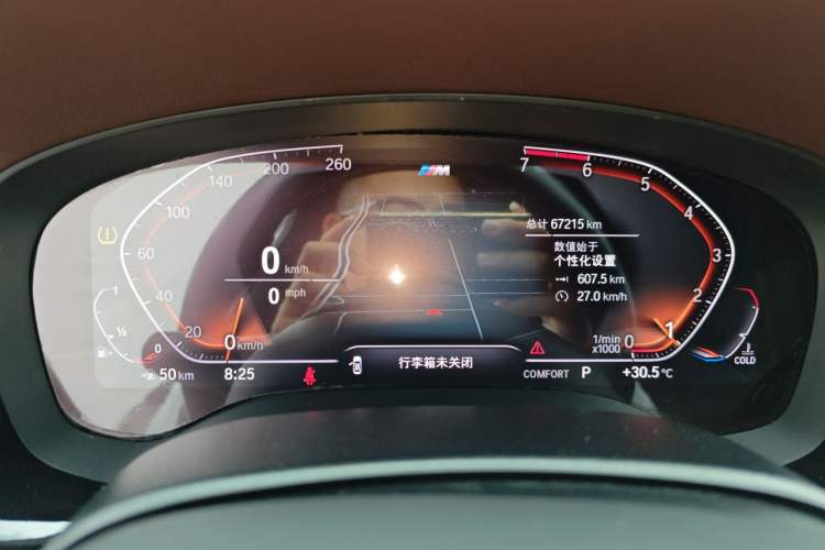 Used BMW 5 Series 2020 525Li M Sport Package Odometer Close Up