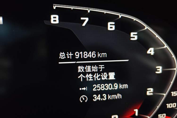 Used BMW 5 Series 2020 530Li Luxury Edition M Sport Package Odometer Close Up