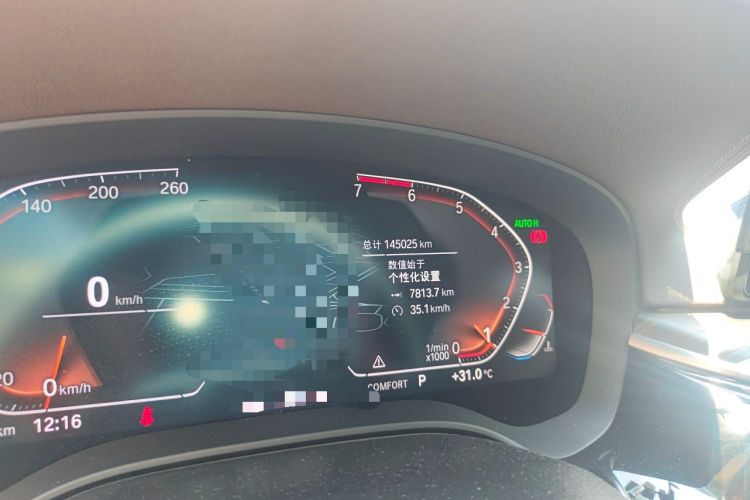 Used BMW 5 Series 2020 530Li Executive Luxury Package Odometer Close Up