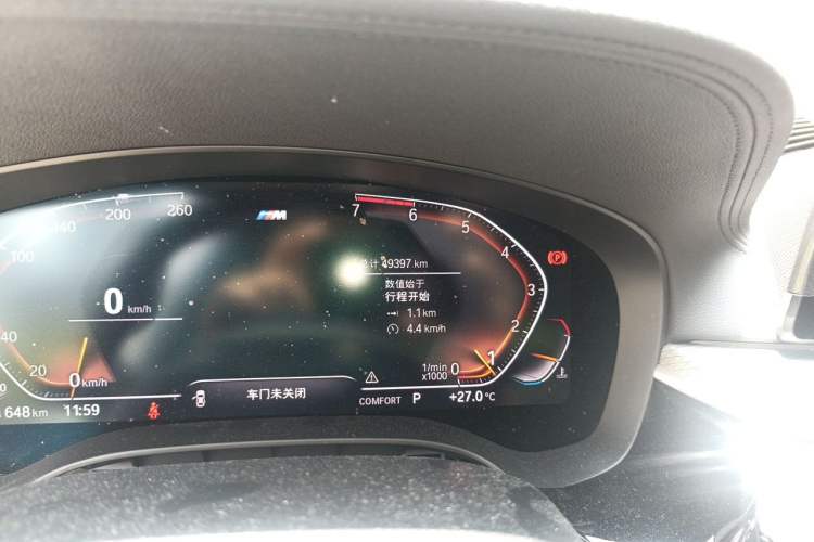 Used BMW 5 Series 2020 525i M Sport Package Odometer Close Up