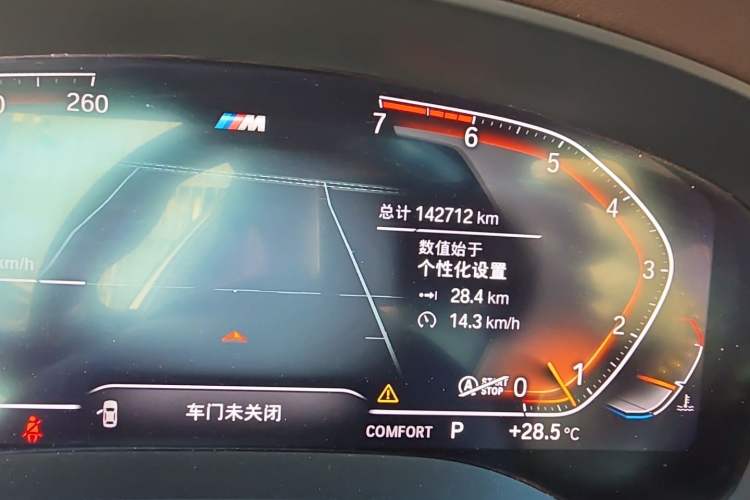 Used BMW 5 Series 2020 525Li M Sport Package Odometer Close Up