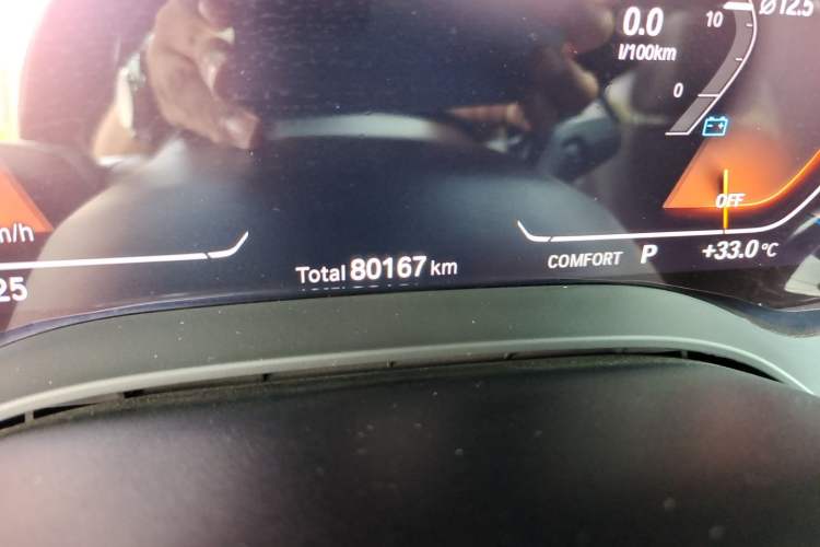 Used BMW 5 Series 2020 525Li M Sport Package Odometer Close Up