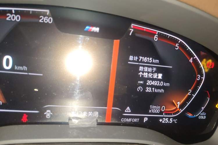 Used BMW 5 Series 2020 525Li M Sport Package Odometer Close Up