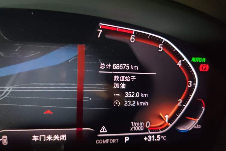 Used BMW 5 Series 2020 530Li Leading Edition Luxury Package Odometer Close Up