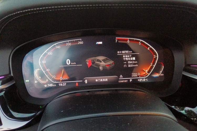 Used BMW 5 Series 2020 530Li Leading Model M Sport Package Odometer Close Up