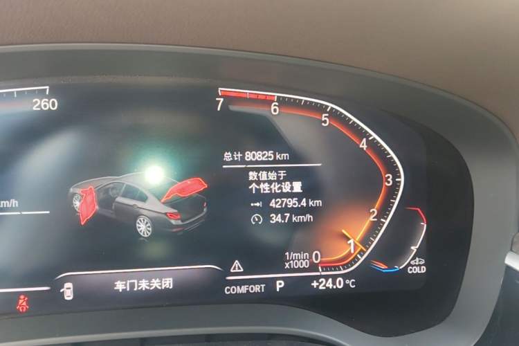 Used BMW 5 Series 2020 530Li xDrive Luxury Package Odometer Close Up
