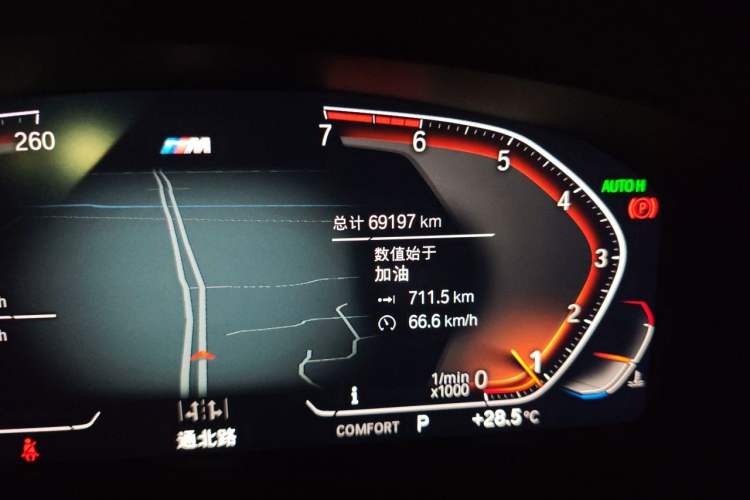 Used BMW 5 Series 2020 530Li Luxury Edition M Sport Package Odometer Close Up