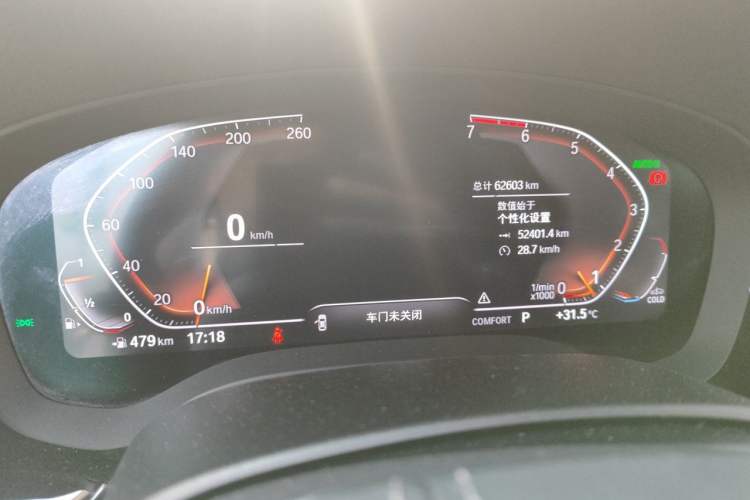 Used BMW 5 Series 2020 530Li Leading Edition Luxury Package Odometer Close Up