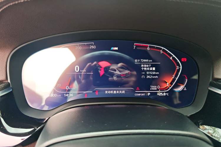 Used BMW 5 Series 2020 525Li M Sport Package Odometer Close Up