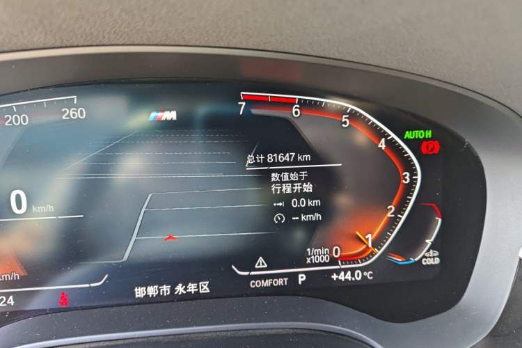 Used BMW 5 Series 2021 530i M Sport Package Odometer Close Up