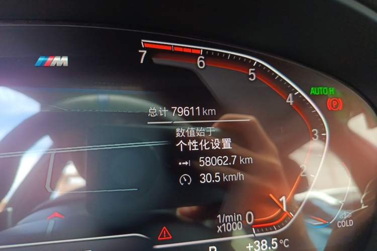 Used BMW 5 Series 2021 530Li Leading Model M Sport Package Odometer Close Up