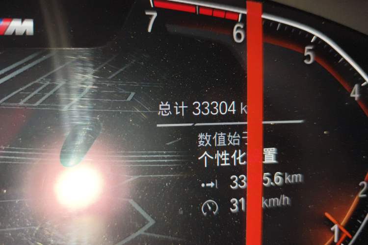 Used BMW 5 Series 2021 530Li Leading Model M Sport Package Odometer Close Up